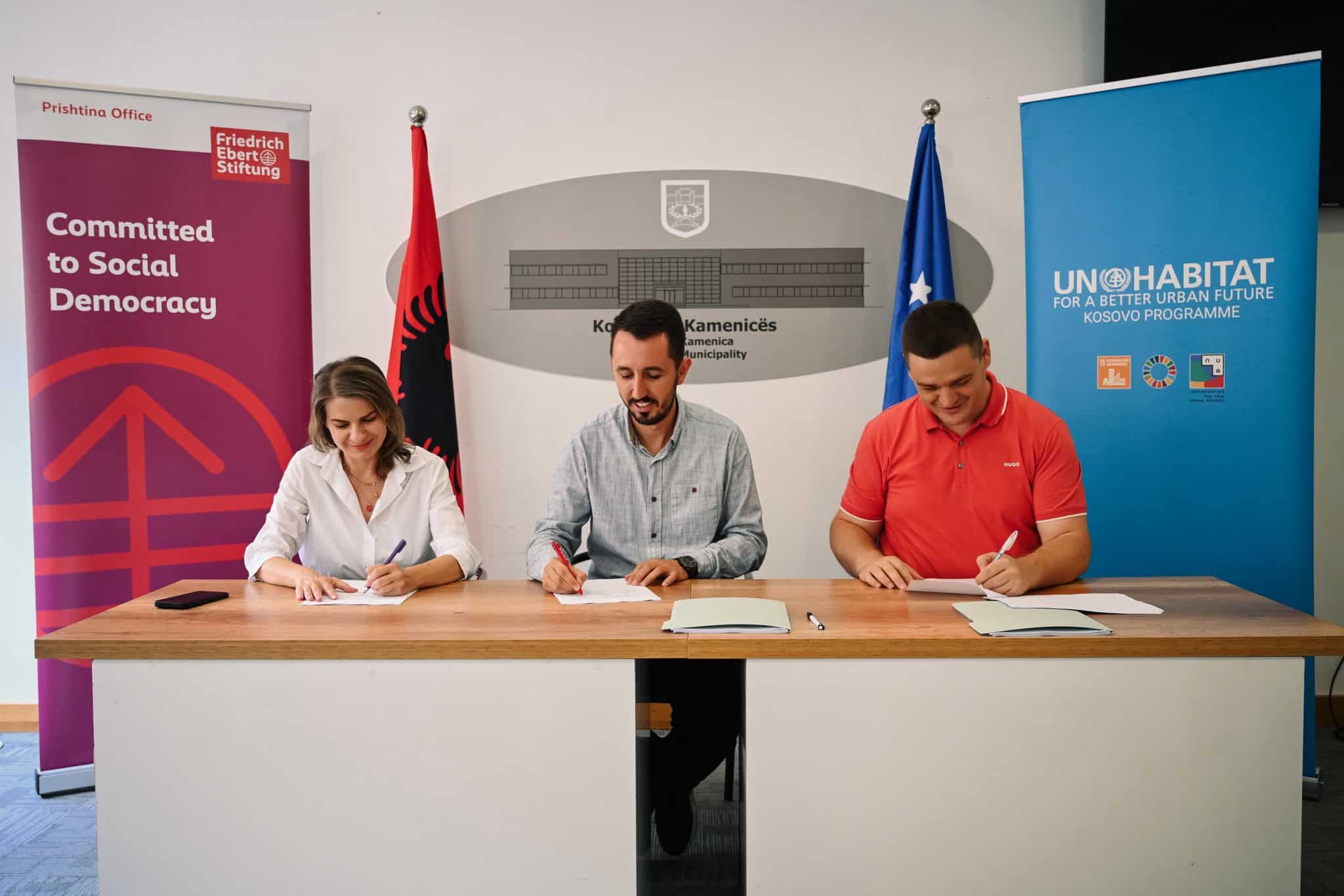 Opština Kamenica potpisala sporazum o saradnji sa UN Habitatom i FES-om